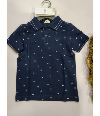 s.Oliver Polo shirt donkerblauw strik