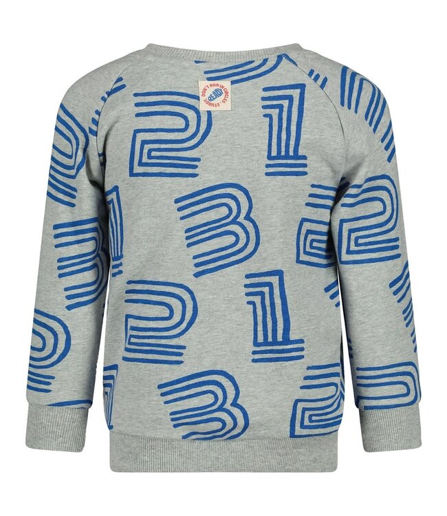 Sturdy Sweater Run The Day grijs melange