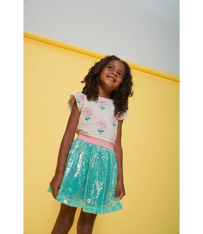 Jubel Pailetten rok Rolling Into spring groen