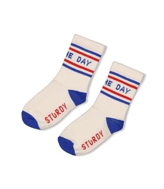 Sturdy Sokken Run The Day blauw wit