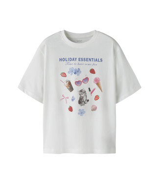 name it T-Shirt Ecru Holidays essentials