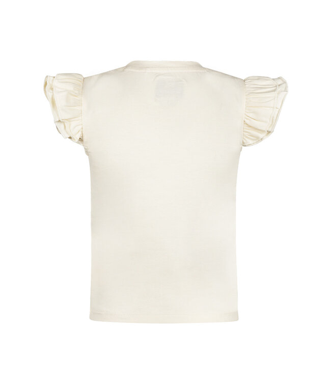 Koko Noko T-Shirt ecru frilled schouders