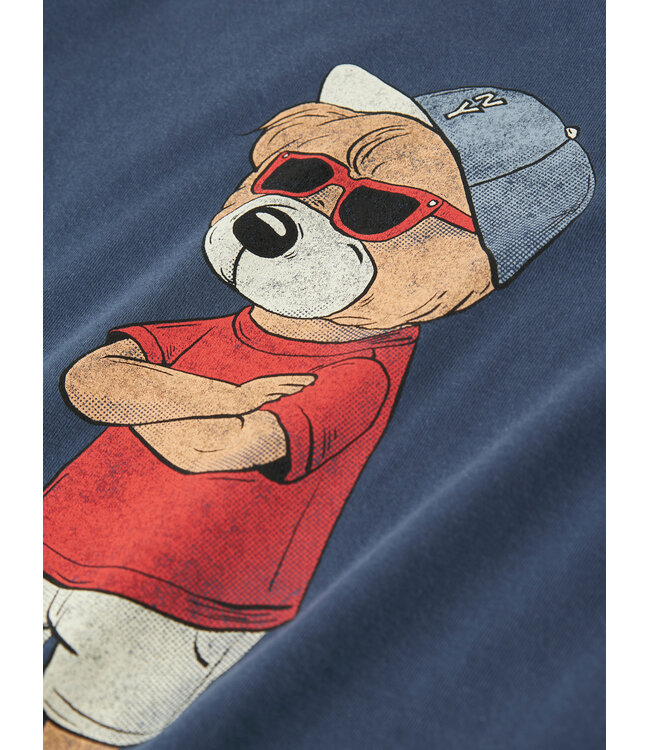 name it T-Shirt Dobs Bear blauw