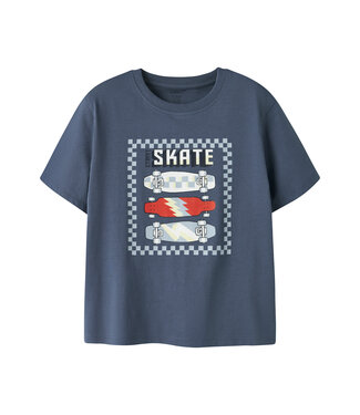 name it T-Shirt Street Skateboards vintage indigo