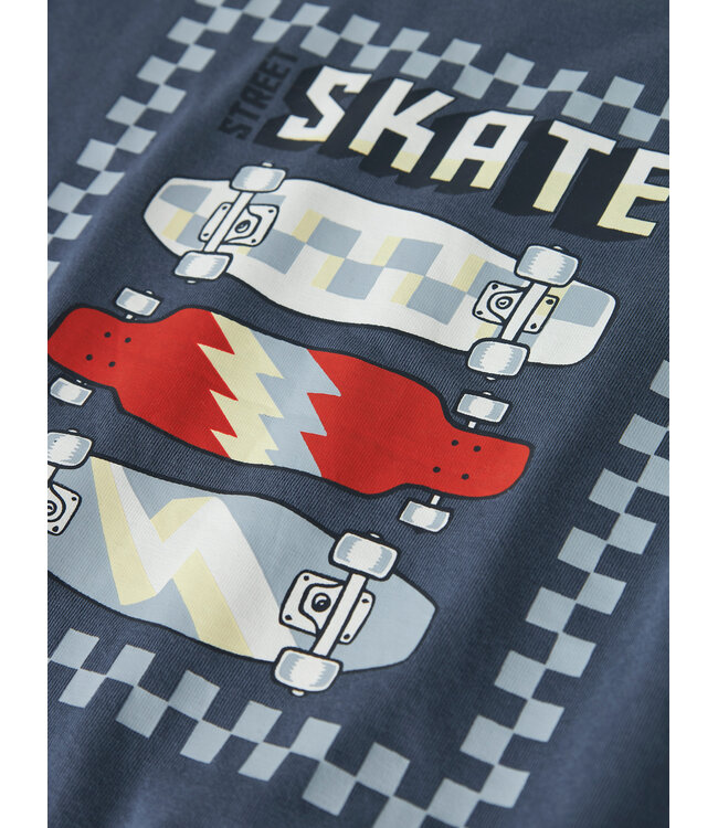 name it T-Shirt Street Skateboards vintage indigo