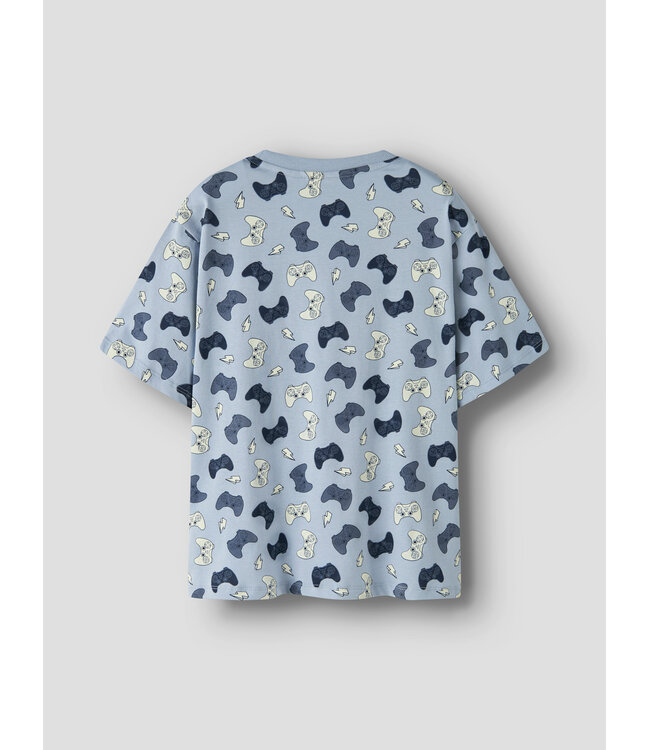 name it T-Shirt lichtblauw Game Controller