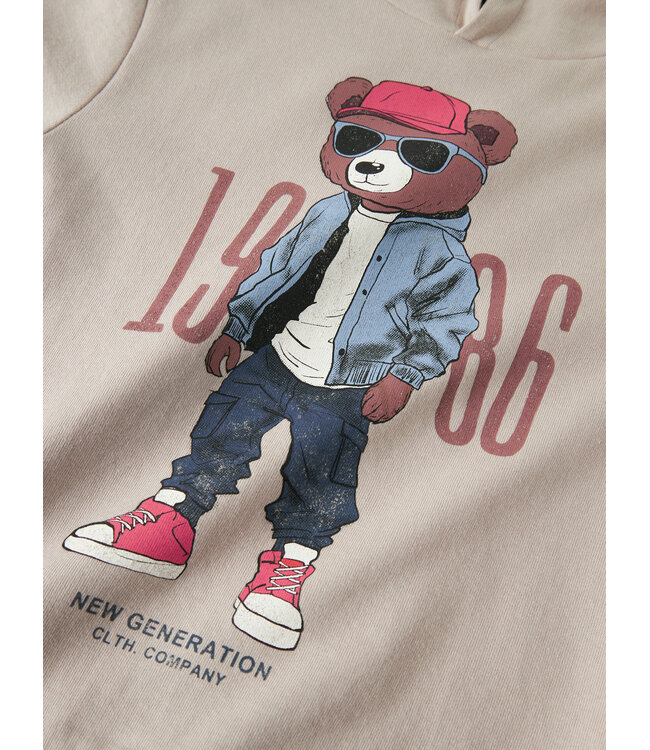 name it Hoodie Dobs beige Bear