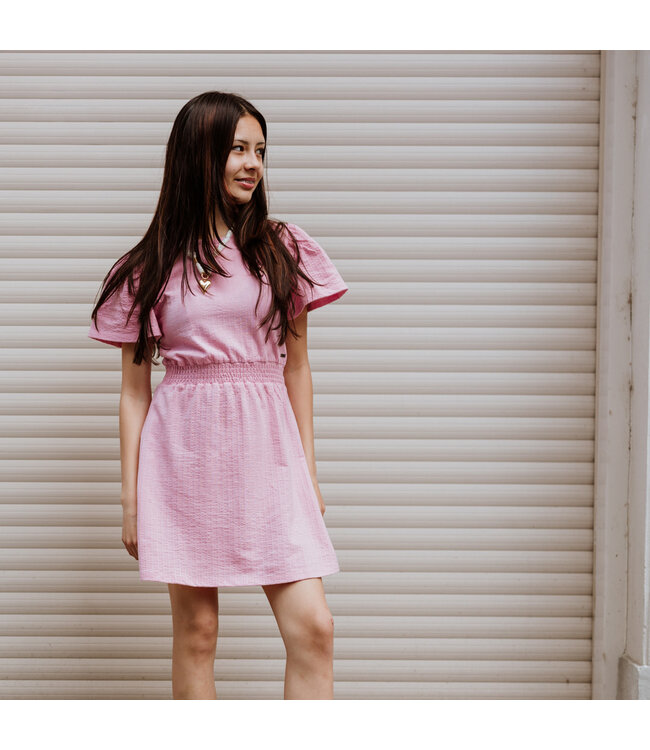 No Way Monday Jurk Roze Nelle