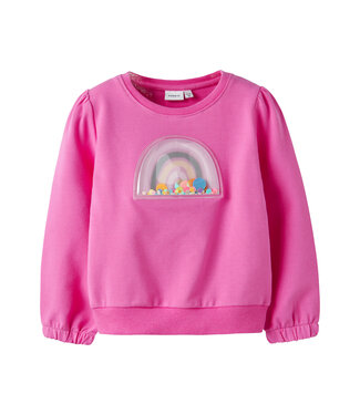 name it Sweater Fushia Regenboog