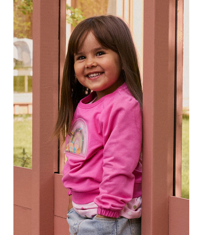 name it Sweater Fushia Regenboog