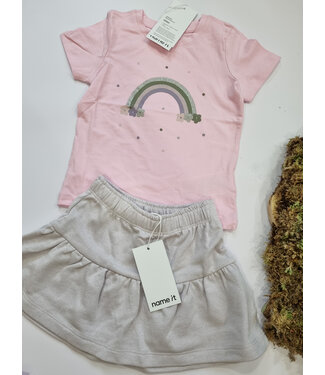 name it Sweat rokje zacht lila-ecru