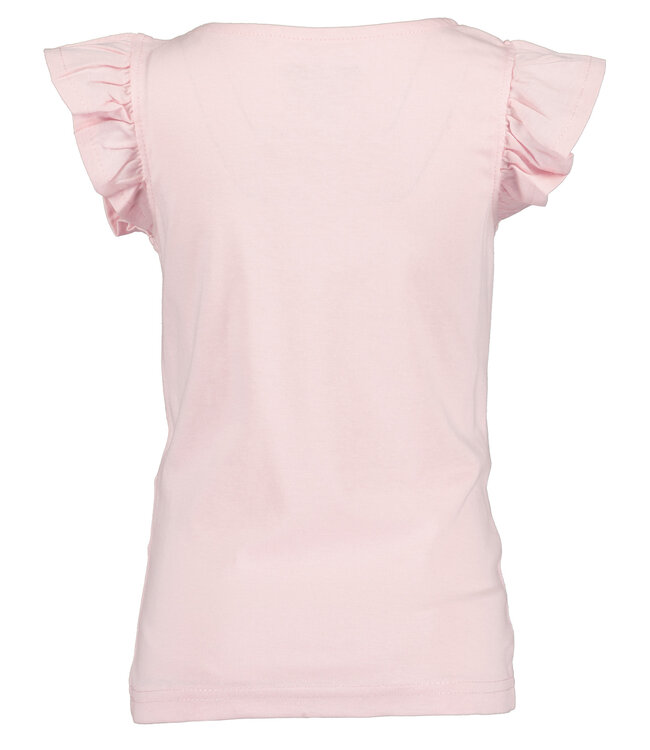 Blue Seven T-Shirt lichtroze regenboogjes paillet