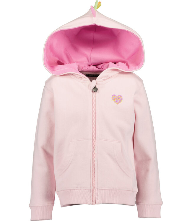 Blue Seven Sweater roze met rits Rosa