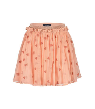 Blue Seven Rok tulle peach hartjes