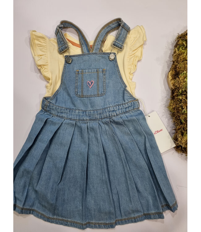 s.Oliver Jeans Salopette Plisé blauw