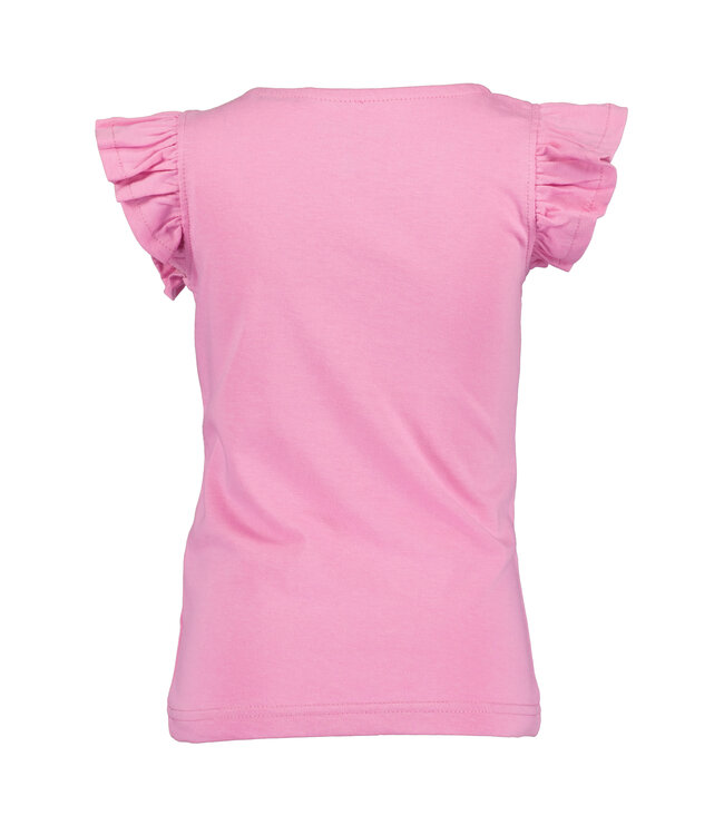 Blue Seven T-Shirt Roze Regenboogjes paillet