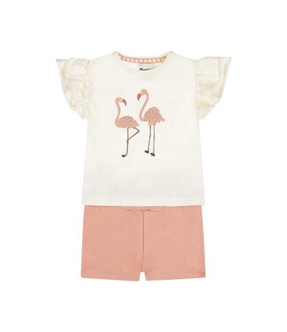 Dirkje Set Flamingo Fun ecru roze