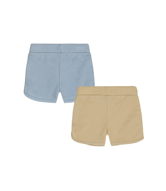 Dirkje Duopack Shorts Soft boys blauw beige