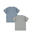Dirkje Duopack t-shirts blauw effen en gestreept boys