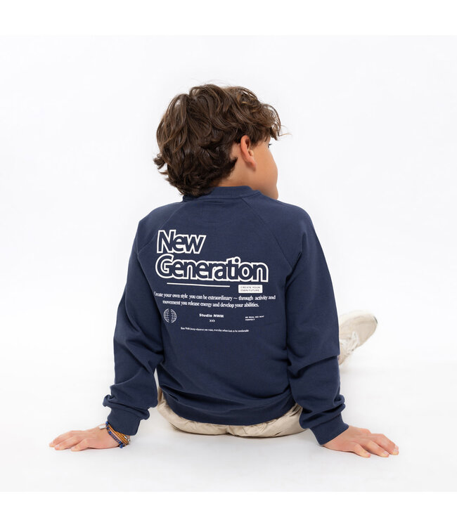 No Way Monday Sweater Blauw New generation