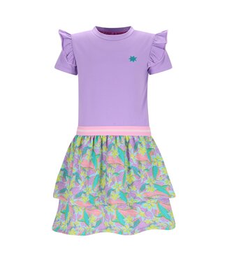 B-Nosy Jurk Flowers Dua lavendel