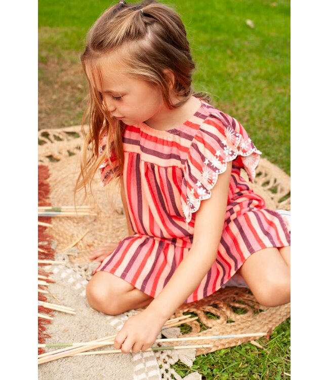 Jubel Jurk Streep Salsa Sunset