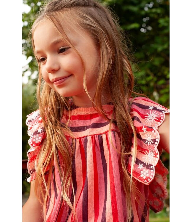 Jubel Jurk Streep Salsa Sunset