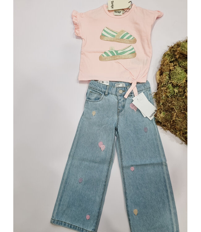 Dirkje T-Shirt Nona Shoes lichtroze