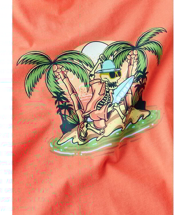 name it T-Shirt Finley Skull Peach