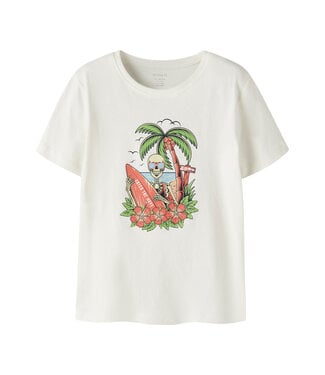 name it T-Shirt Finley Skull Ecru