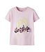 name it T-Shirt Roze strikjes schoenen