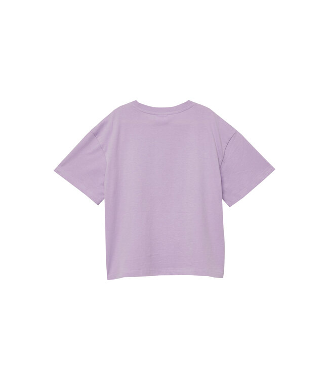 s.Oliver T-Shirt lila bloemetjes broderie
