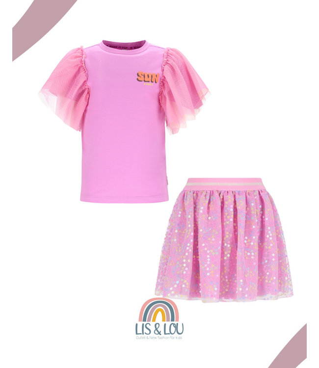 B-Nosy Rok tulle glitter River lila roze