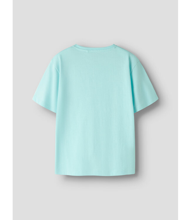 name it T-Shirt Vagno Fluo blauw Skeleton surf