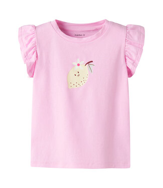 name it T-Shirt Felita Roze Citroen