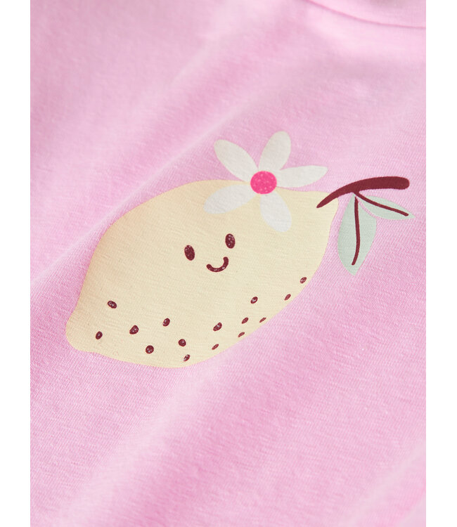 name it T-Shirt Felita Roze Citroen