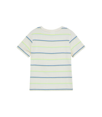 s.Oliver T-Shirt ecru gestreept fluo lijnen