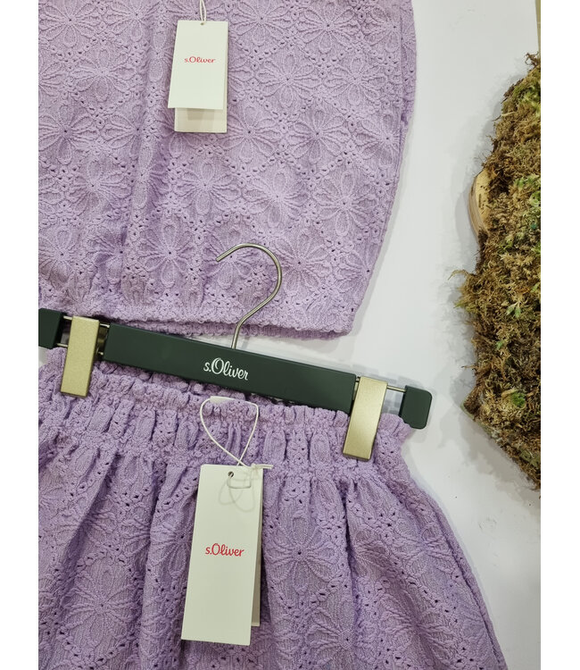 s.Oliver Lila skort broderie