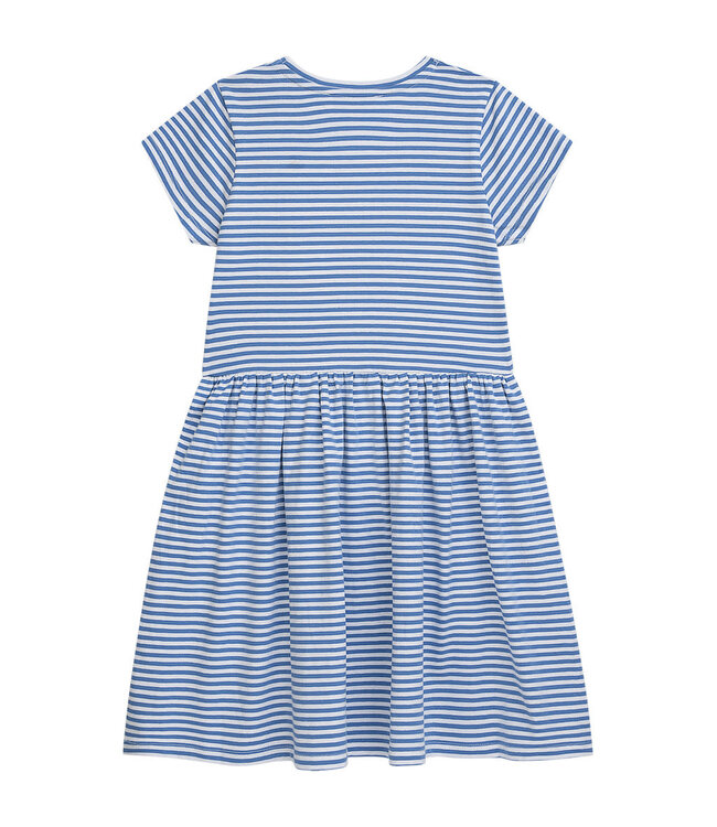 danamade Jurk Dmerle citroen blauw gestreept