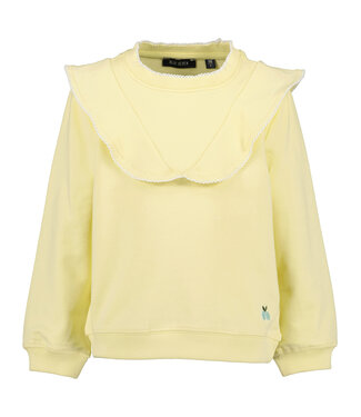 Blue Seven Sweater Geel Frilled boord