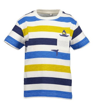 Blue Seven T-Shirt blauw gestreept shark