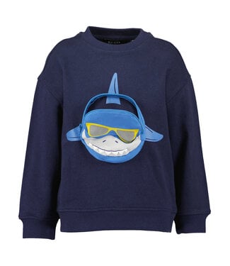Blue Seven Sweater Donkerblauw Shark