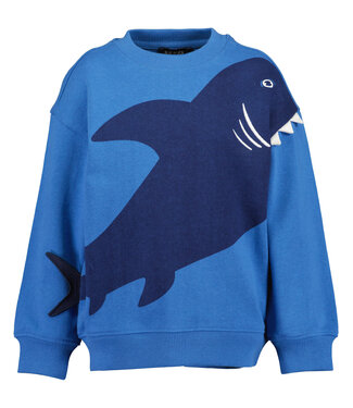 Blue Seven Sweater Shark Bite marine blauw