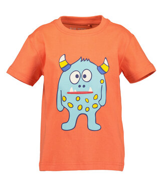 Blue Seven T-Shirt Monsters orange