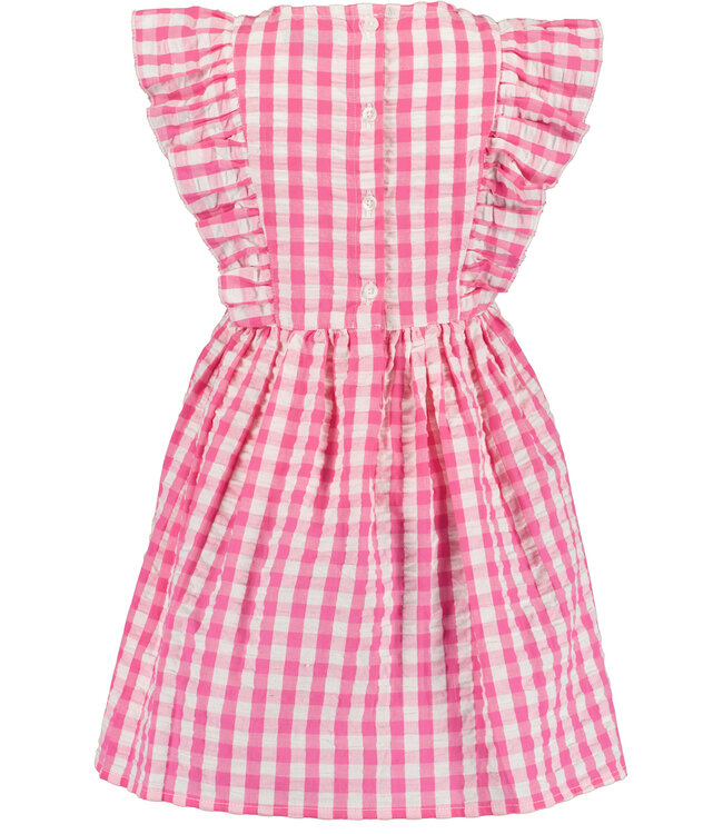 Blue Seven Jurk Roze geruit