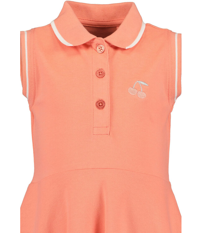 Blue Seven Polo jurk koraal kers