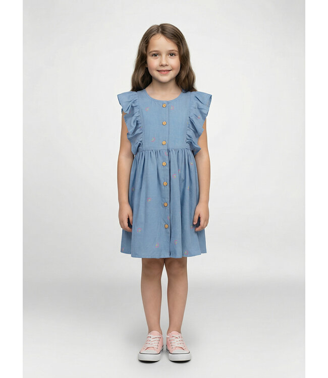 Blue Seven Jurk jeansblauw regenboog