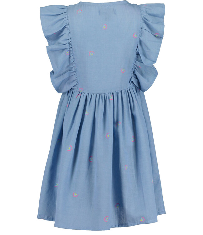 Blue Seven Jurk jeansblauw regenboog