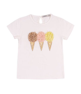 EMC T-Shirt ecru ijs hoorntjes