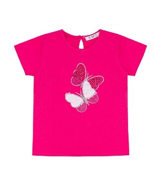 EMC T-Shirt fushia vlinder